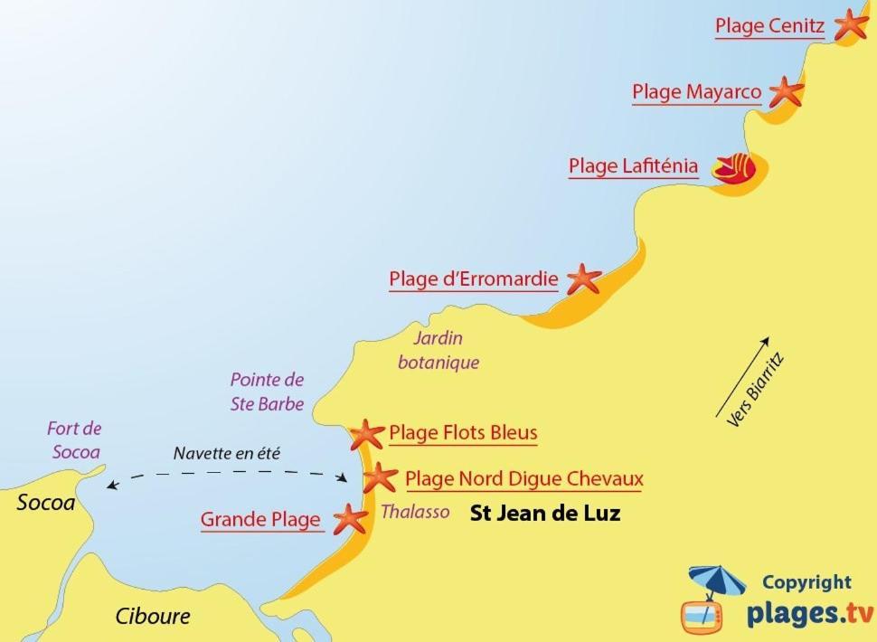 Urdina Lejlighed Saint-Jean-de-Luz Eksteriør billede